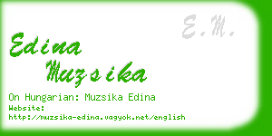 edina muzsika business card